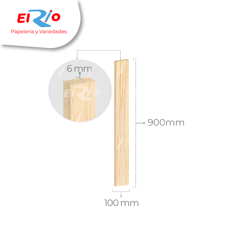 BALSO LAMINA 6X100MM - Papelería El Río | somosElHueco